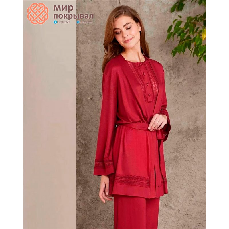 Халат+сорочка Pierre Cardin 2800 bordo