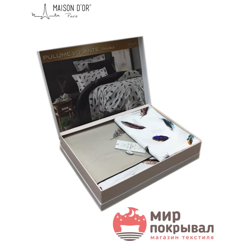 ПЛЮМЕС Maison D'or постельное белье с вышивкой (серый)