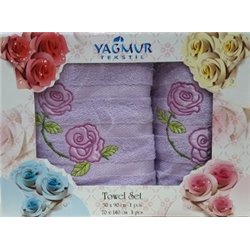 Полотенце Подарочный набор Yagmur "Роза сатэн"