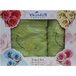 Полотенце Подарочный набор Yagmur "Роза сатэн" 2