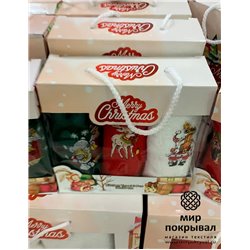 Комплект подарочных новогодних полотенец 100 % хлопок 2