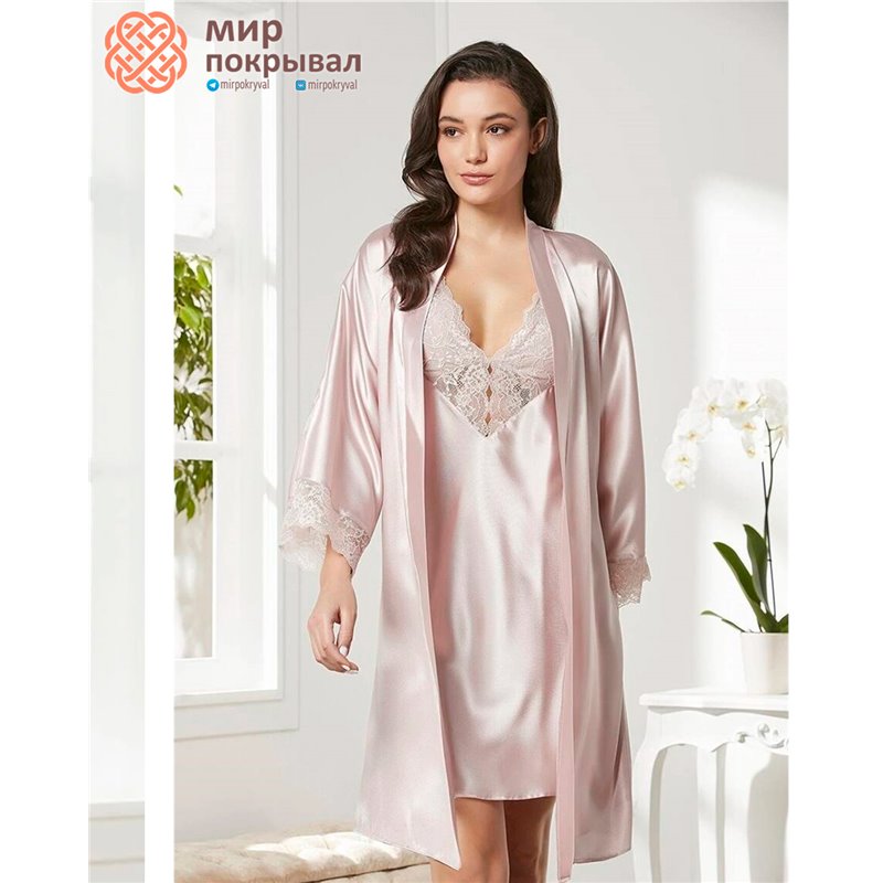 Халат+сорочка Pierre Cardin 4280 pudra