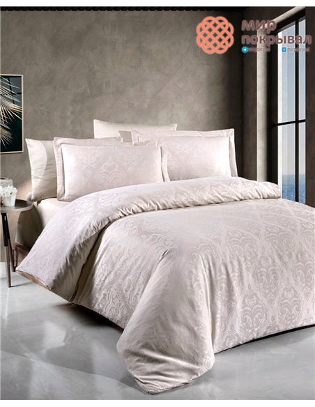 Постельное First Choice Jacquard Satin Sofya Champagne (JS-132) евро