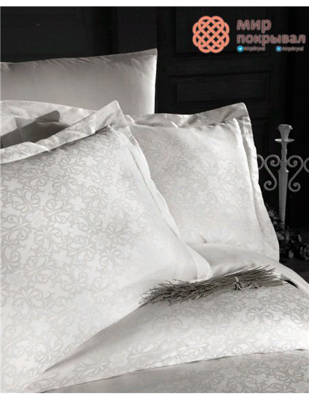 Постельное First Choice Jacquard Satin Lamone Cream (JS-146) евро