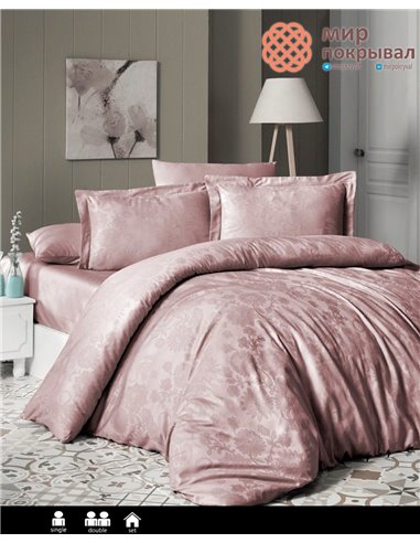 Постельное First Choice Jacquard Satin Herra Powder (JS-26) евро