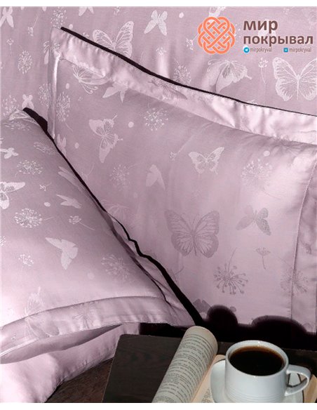 Постельное First Choice Jacquard Satin Corina Lavender (JS-212) евро