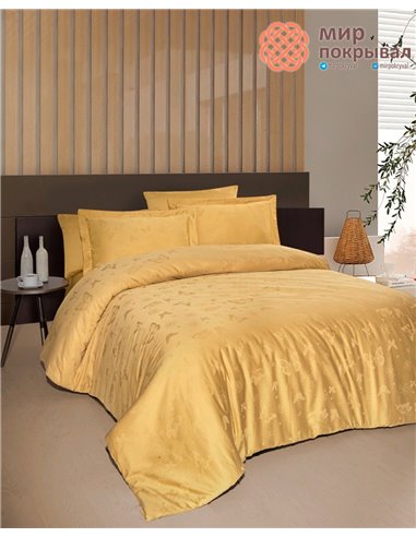 Постельное First Choice Jacquard Satin Corina Ocher (JS-214) евро