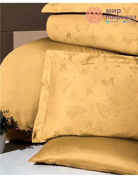 Постельное First Choice Jacquard Satin Corina Ocher (JS-214) евро