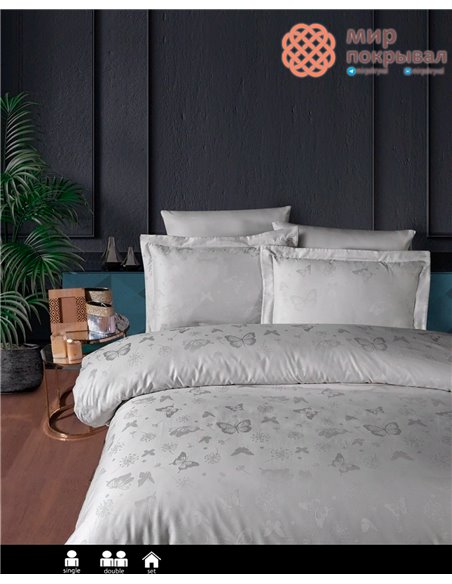 Постельное First Choice Jacquard Satin Corina Sand (JS-215) евро