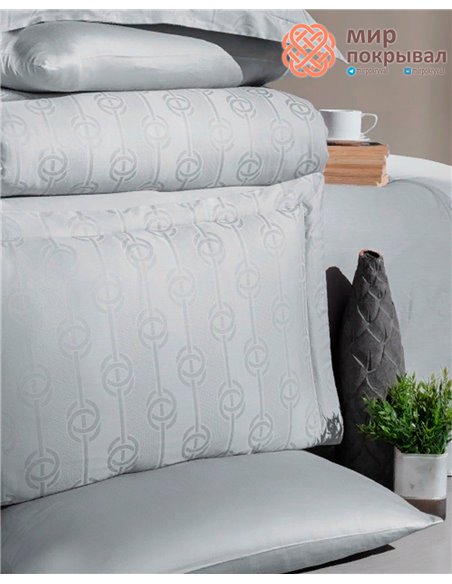 Постельное First Choice Jacquard Satin Norel Grey (JS-245) евро