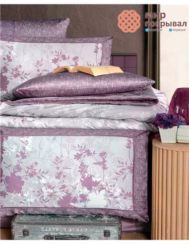 Постельное евро La Romano Lily berry Premium Satin (PR216)