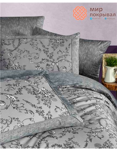 Постельное евро La Romano Dema gray Premium Satin (PR221)