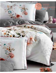 Постельное евро La Romano Floral gray Premium Satin (PR361) 2