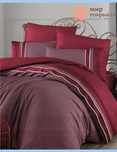 Постельное ЕВРО First Choice Imaj moonlight (VIP-56) dark red