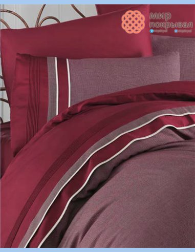 Постельное ЕВРО First Choice Imaj moonlight (VIP-56) dark red