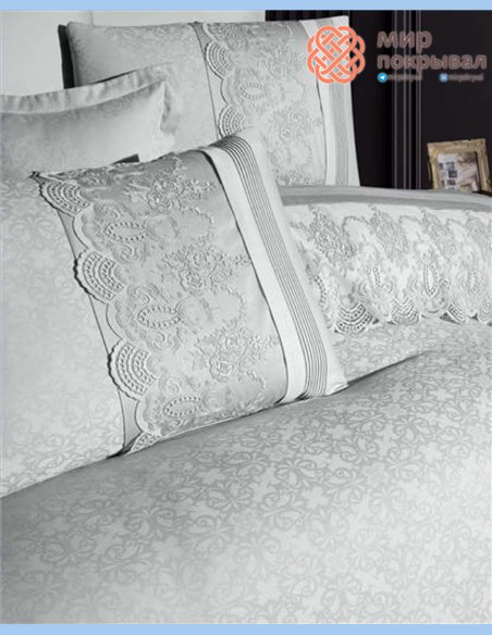 Постельное ЕВРО First Choice Hillary moonlight (VIP-102) grey