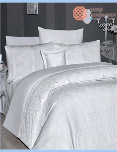 Постельное ЕВРО First Choice Hillary moonlight (VIP-101) white