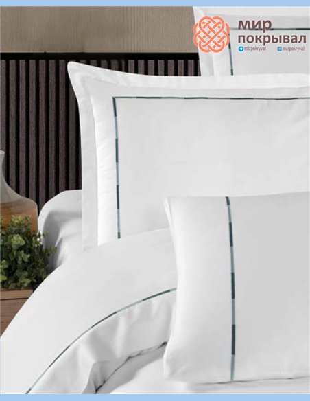 Постельное ЕВРО First Choice Claudio moonlight (VIP-306) white