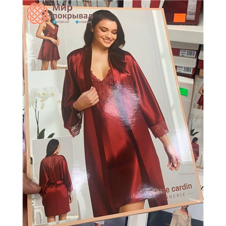 Халат+сорочка Pierre Cardin 4280 bordo