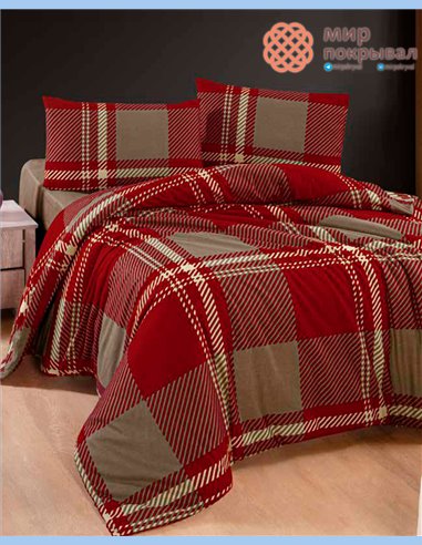 Постельное белье First Choice Flannel Veldor Bordeaux (FLN131)