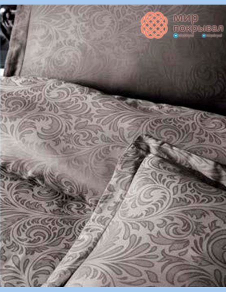 Жаккардовое постельное First Choice Satin Jacquard Tecna Mink (JS11)