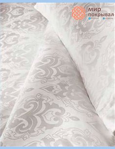 Жаккардовое постельное First Choice Satin Jacquard Misra White (JS121) 2