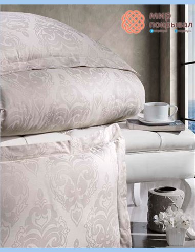 Жаккардовое постельное First Choice Satin Jacquard Sofya Champagne (JS132)