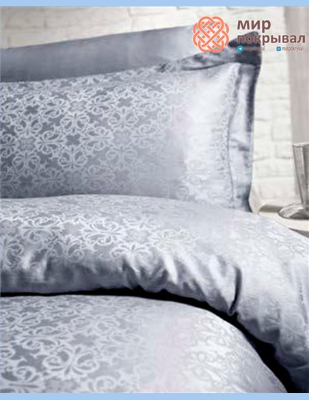 Жаккардовое постельное First Choice Satin Jacquard Lamone Grey (JS141)