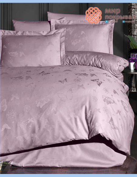 Жаккардовое постельное First Choice Satin Jacquard Corina Lavender (JS212)