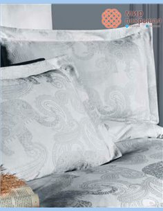 Жаккардовое постельное First Choice Satin Jacquard Doreta Silver (JS227) 2