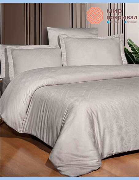 Жаккардовое постельное First Choice Satin Jacquard Etnic Beige (JS270)