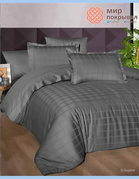 Сатиновое постельное First Choice Satin Deluxe Dark Royce Storm евро (DLX746)