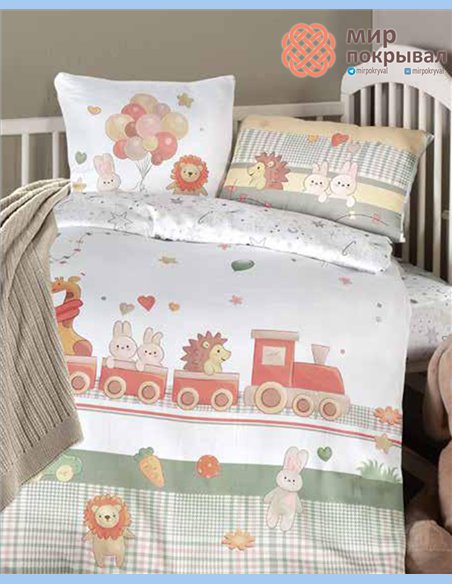 Комплект постельного + плед First Choice Baby Toys зеленый детский (DN101)