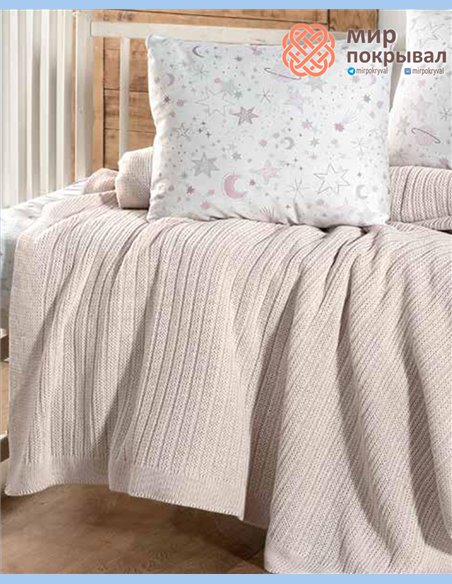 Комплект постельного + плед First Choice Baby Stellar серый детский (BNC231)