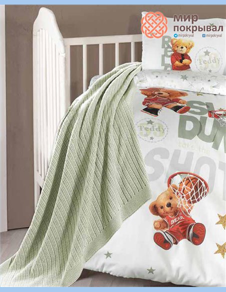 Комплект постельного + плед First Choice Baby Cleo белый детский (BDN115)