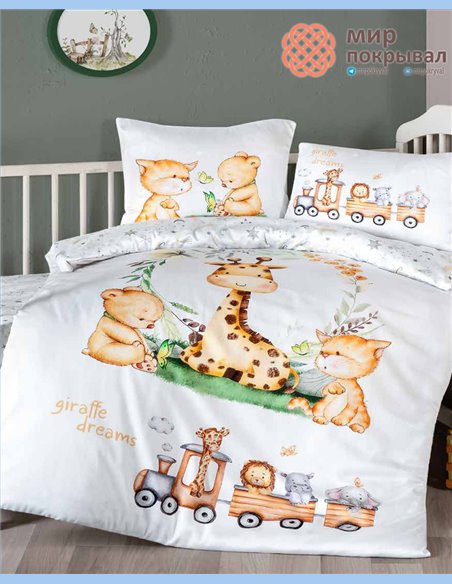 Комплект постельного + плед First Choice Baby Riley белый детский (BDN107)