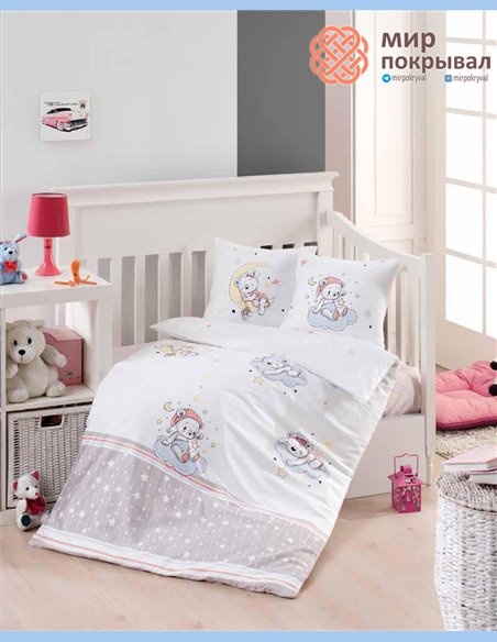 Сатиновое постельное First Choice Baby Sleep коричневый детский (B16)