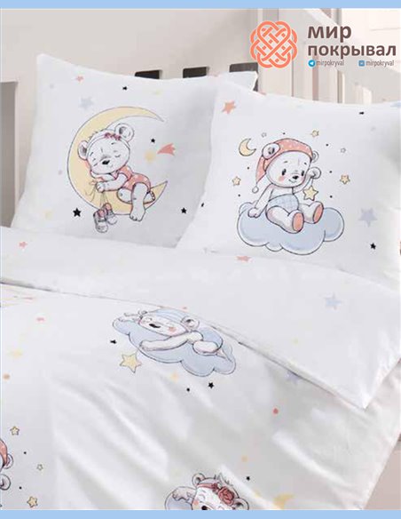 Сатиновое постельное First Choice Baby Sleep коричневый детский (B16)