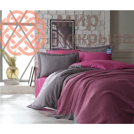 Tuana Fuchsia Battaniye & Nevresim Seti