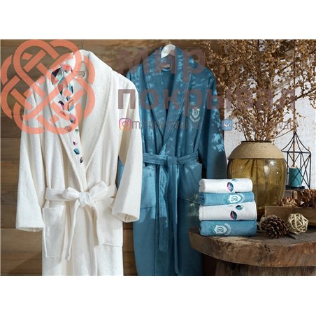Melodi Krem- Maldiv  Bambu Bornoz Set