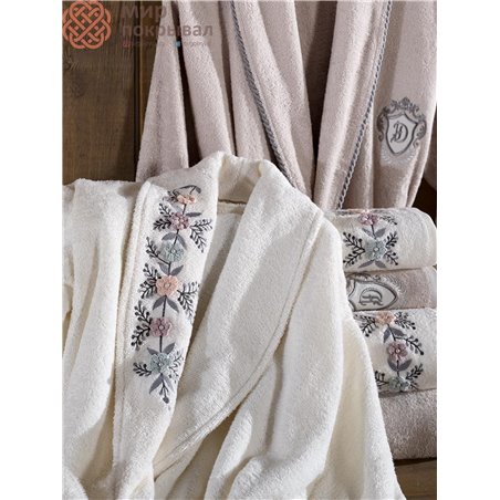 Spring Krem-Tas Bambu Bornoz Set