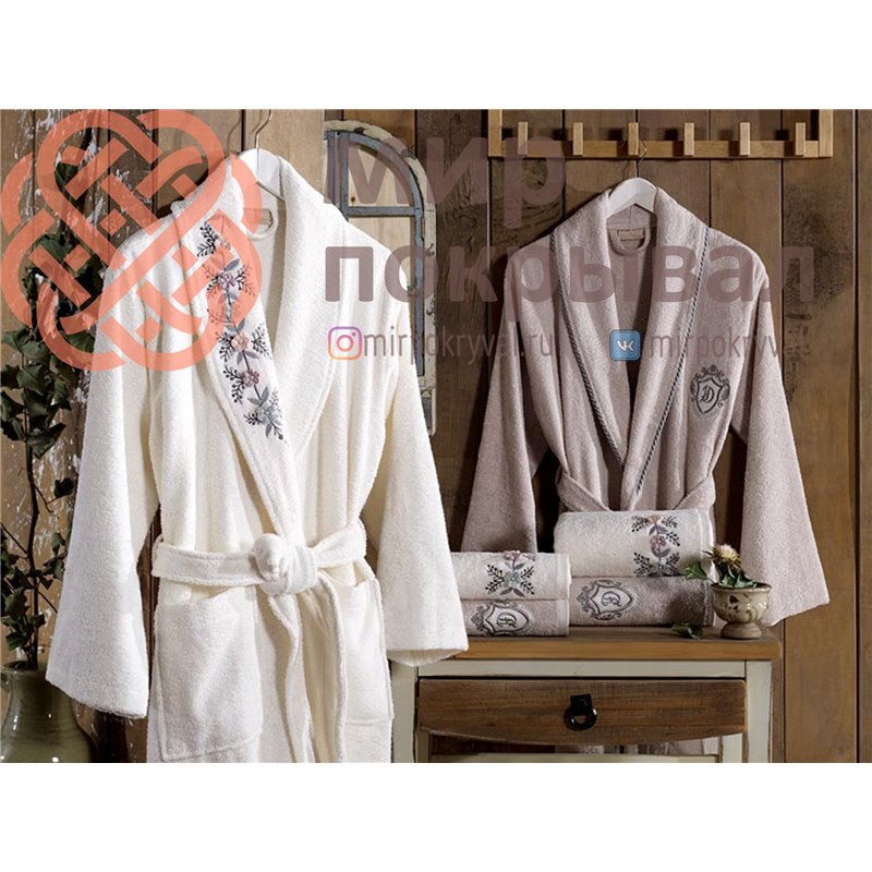 Spring Krem-Tas Bambu Bornoz Set