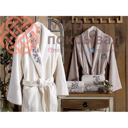 Spring Krem-Tas Bambu Bornoz Set