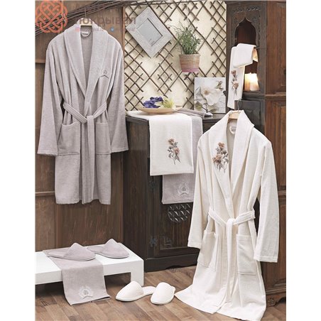 Anetta Krem-Tas Bambu Bornoz Set