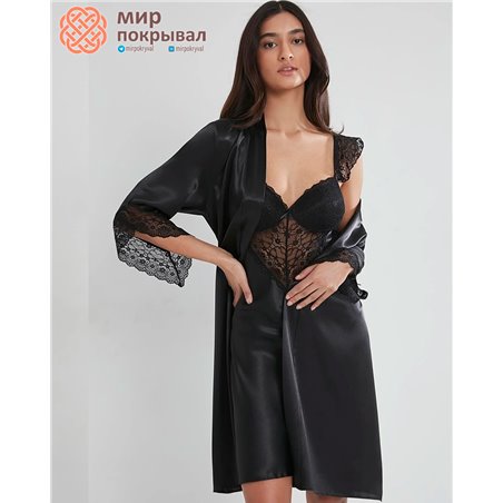 Халат+сорочка Pierre Cardin 4240 Siyah