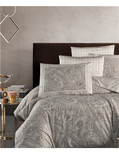 КПБ La Romano PR212 Theron rock Premium Satin (серо‑коричневый (какао/пыльный мокко)