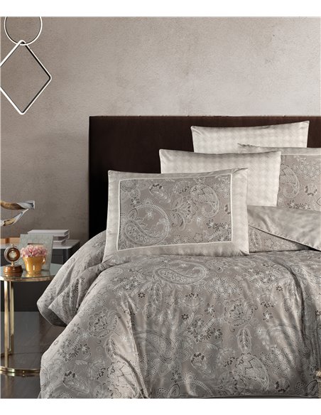 КПБ La Romano PR212 Theron rock Premium Satin (серо‑коричневый (какао/пыльный мокко)
