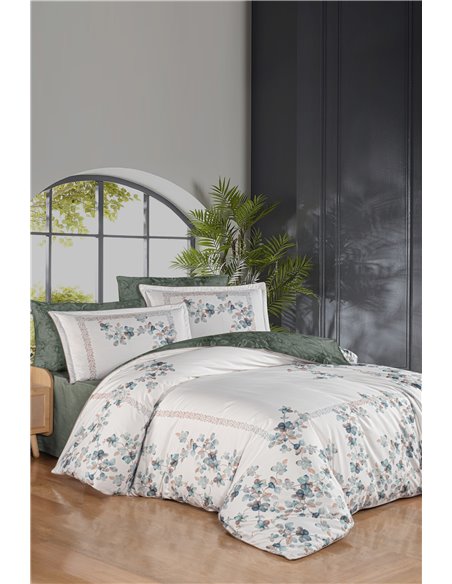 КПБ La Romano PR308 Lina green Premium Satin (зеленый)