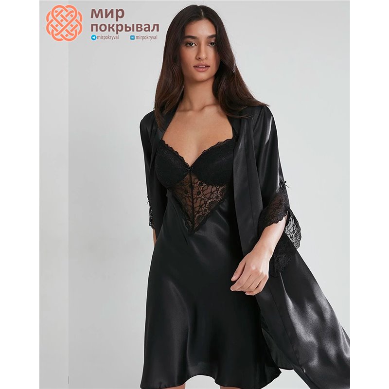 Халат+сорочка Pierre Cardin 4240 Siyah