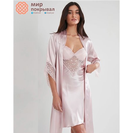 Халат+сорочка Pierre Cardin 4240 pembe